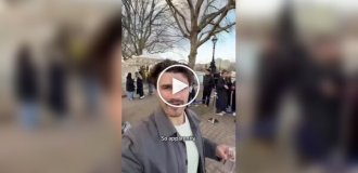 Пивной фонтан установили в центре Лондона