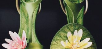 Босоножки в форме кувшинок в новой коллекции Dior (3 фото)