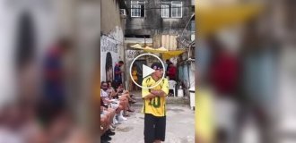 Drone view of the Rocinha favela