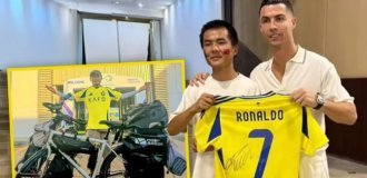 Overcame 13 thousand km: for the sake of one minute with Ronaldo, a fan rode a bicycle for 7 months (3 photos + 1 video)