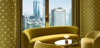 A futuristic Peridot bar with a view of the city skyline opened in Hong Kong (10 photos)