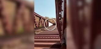 Тест для контроля состояния железнодорожного моста без электроники