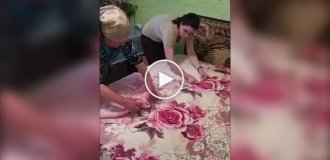 Попытка сложить полотенце по инструкции привела к неожиданной форме