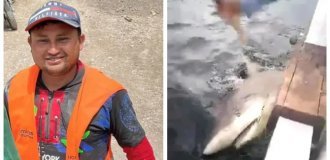 In Honduras, fishermen took revenge on a shark that maimed a local resident (6 photos + 1 video)