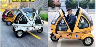 The Chinese fell in love with "peas on three wheels" (2 photos + 2 videos)