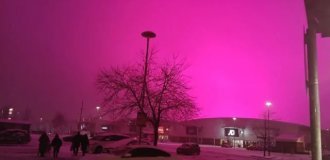 Pink sky in Birmingham (6 photos + 4 videos)