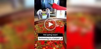 Pool with pepper in a Chinese hotel