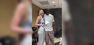 Самая высокая модель в мире встретилась с Шакилом ОНилом