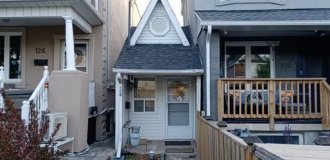 Это самый маленький дом в канадском мегаполисе Торонто (4 фото + 1 видео)