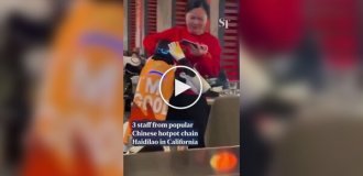 A broken robot amused restaurant customers