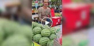 How to cut a watermelon beautifully
