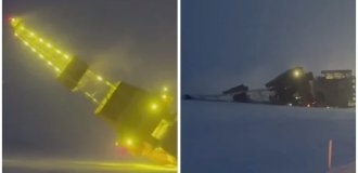 На Аляске рухнула крупнейшая в США мобильная буровая установка (3 фото + 1 видео)