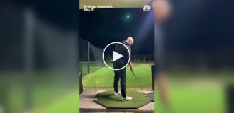 Австралийский гольфист случайно заснял метеор