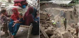 Ban on helping women: rescuers only helped men during the earthquake (4 photos)