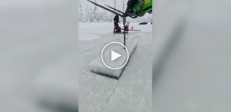 Традиционная заготовка льда на севере Финляндии