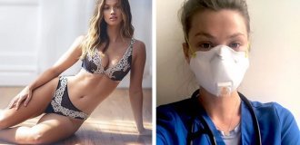 Американская медсестра стала моделью, но чувство долга заставило ее вернуться в клинику (13 фото)