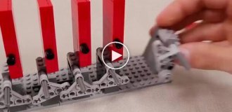 Endless dominoes from Lego