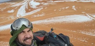 У пустелі Сахара випав сніг - це рідкісне явище для регіону (2 фото + 2 відео)