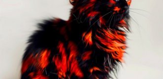 Midjourney показала, как бы выглядели новые породы кошек, если бы их скрестили с другими животными (10 фото)