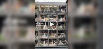 Современный дом в Китае удивил дизайном, напоминающим кукольный