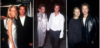 20 фотографий Брэда Питта и Гвинет Пэлтроу, молодых и влюбленных друг в друга (21 фото)