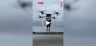 Фермер прокатился на сельхоздроне