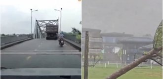 Powerful typhoon "Yagi" in Vietnam demolished a bridge along with cars on it (1 photo + 4 videos)