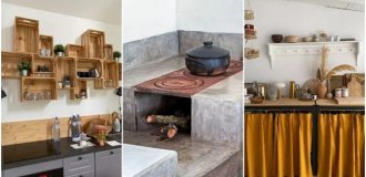 16 non-standard kitchens that will save the family budget (17 photos)