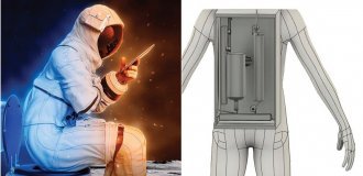 A space suit that converts urine into water was developed in the USA (6 photos)