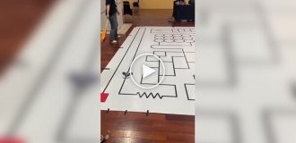 Robot racing along lines