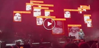 A rock band launched a facial recognition system at a concert