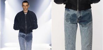 A famous brand presented jeans with wet spots (5 photos)