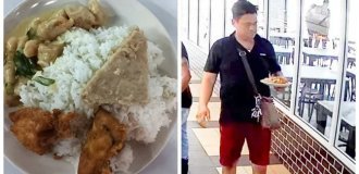 Considering the purchased dish too expensive, the man slapped a restaurant employee (2 photos + 1 video)
