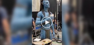 Жители планеты Пандора на съемках Аватара