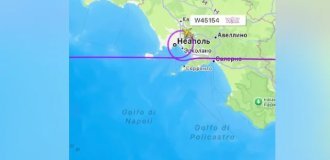 Как выглядят тысячи салютов с самолета (1 фото + видео)