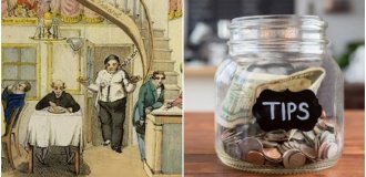 Where did the tradition of tipping come from (8 photos)