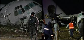 Plane carrying millions in cash crashes onto highway in Bolivia (2 photos + 2 videos)