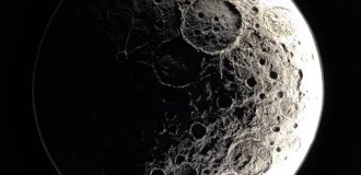 Amazing moon sculpture made from cement (10 photos)