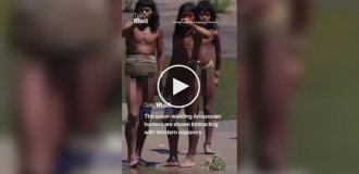 Видео встречи с неизвестным племенем индейцев