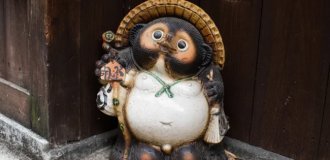 Почему тануки с большими причиндалами ставят на входах в японских магазинах (8 фото)