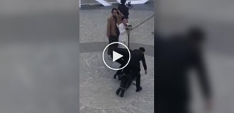 A robot fell during a public demonstration