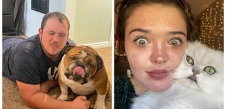 Питомцы-двойники: 50 пар хозяев и животных с поразительным сходством (51 фото)