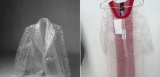 Antistress: fashion brand causes controversy over clothes in bubble wrap (1 photo + 2 videos)