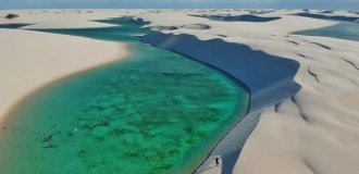 Ленсойс-Мараньенсис — уникальная бразильская пустыня, где воды столько, что можно даже купаться (1 фото + 4 видео)