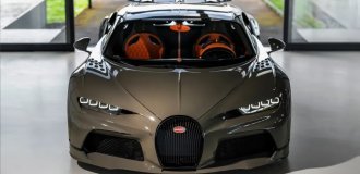 Компания Bugatti показала один из последних гиперкаров Chiron (4 фото)