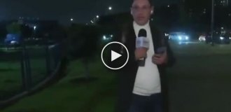 Журналиста в Колумбии дважды попытались ограбить прямо во время прямого эфира