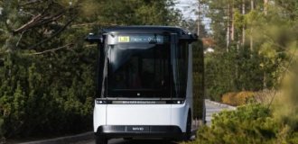 Концепт беспилотного автобуса (4 фото)