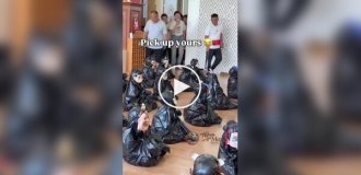 Батьки намагалися вгадати, як із сміттєвих пакетів захована їхня дитина