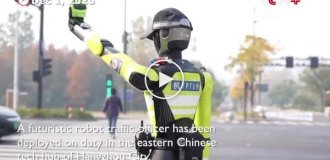 В Китае запустили первого робота-регулировщика с ИИ
