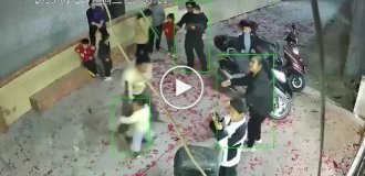 Fireworks launch in China didn't go as planned